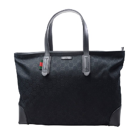 Authentic Gucci Large Original GG Tote Bag 308928 Black